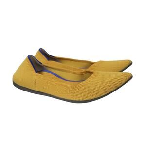 Rothy's Yellow Flats with Blue Trim